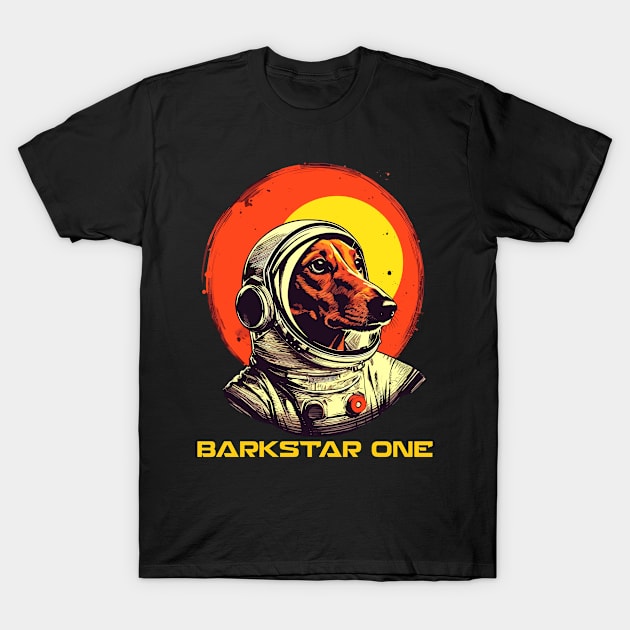 Unisex Tshirt 'barkstar One' | A Dachshund Conquers Space T-Shirt by Indigo Lake